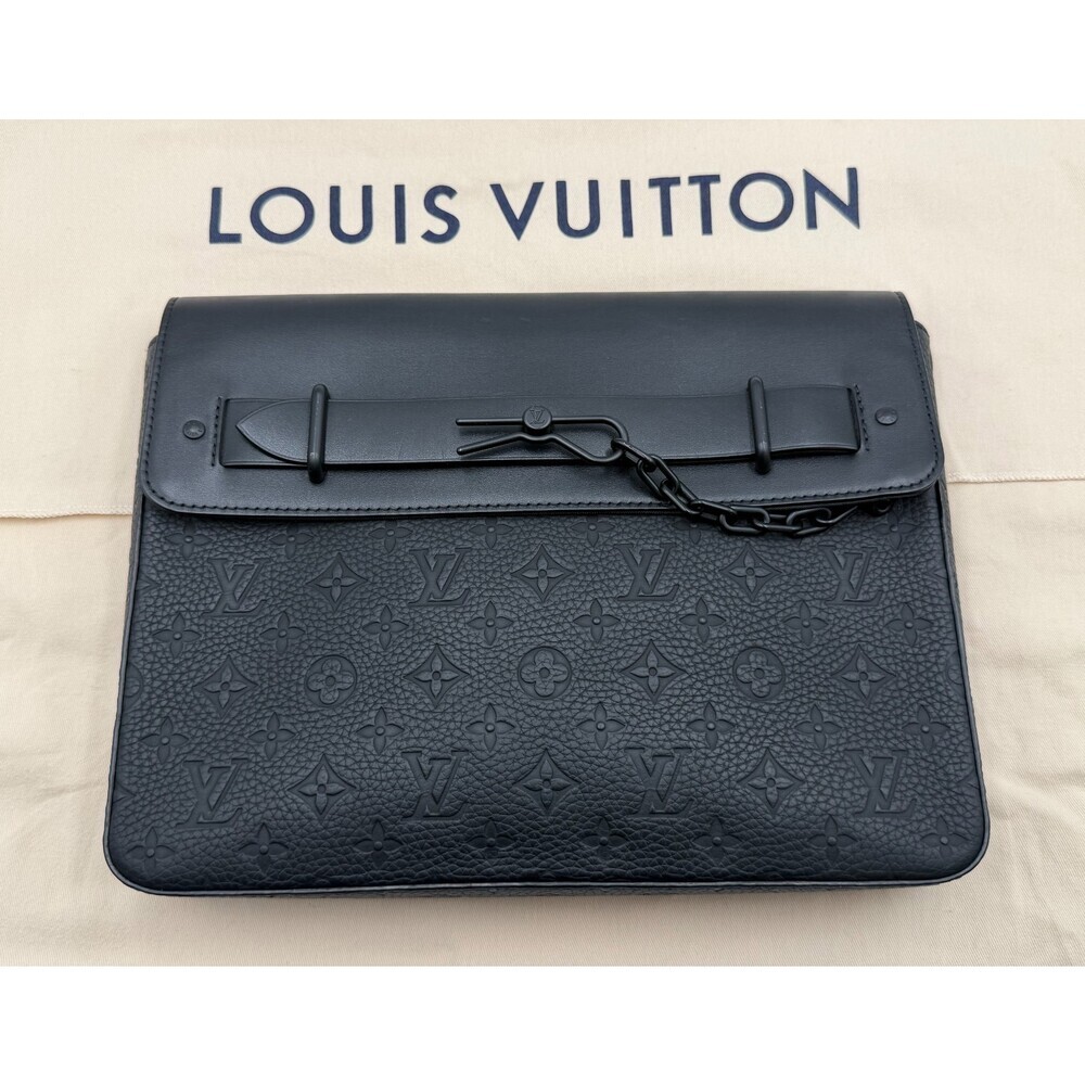 Louis Vuitton Pochette Steamer Monogram Taurillon Leather Bag Authentic - Picture 2 of 11
